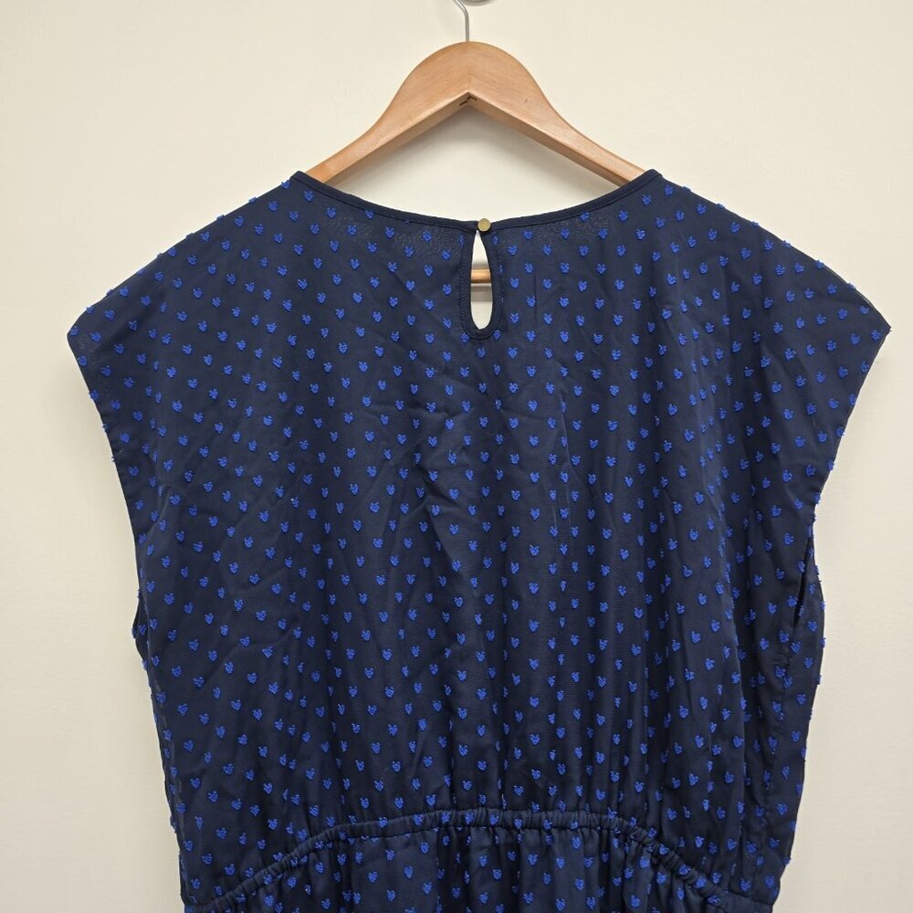 Tommy Hilfiger 3D Hearts Dress Womens XXL Lined Elastic Waist Two Tone Blue - Picture 5 of 12